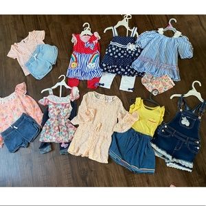 Toddler girl summer/fall clothing lot.